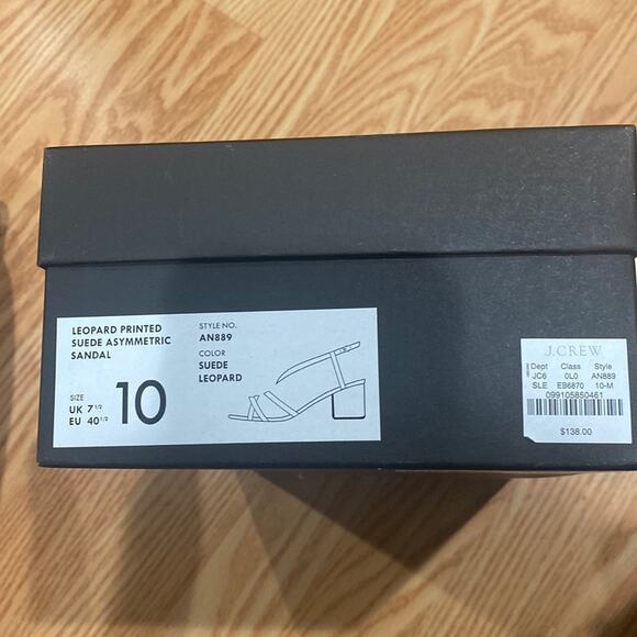 J Crew Odette leopard strappy suede sandals - Picture 6 of 8